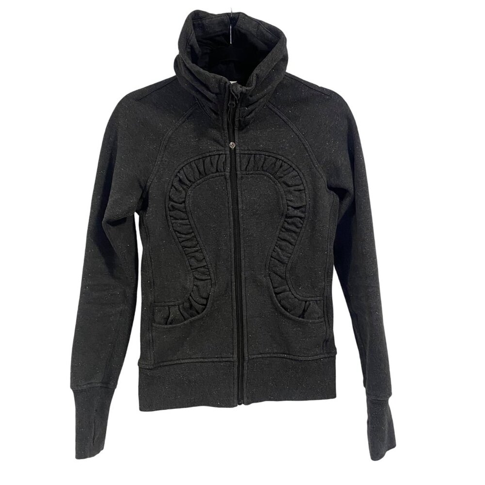 Lululemon Cuddle Up Jacket Gray Sparkle‎ Size 4